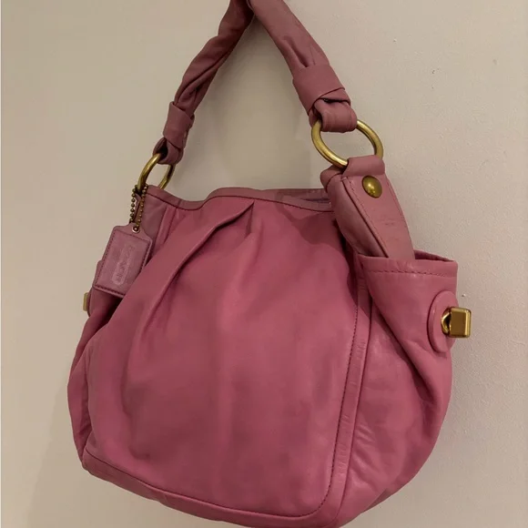 Vintage Coach Parker Hobo Leather Purse Bag in Soft Pink - Picture 2 of 9